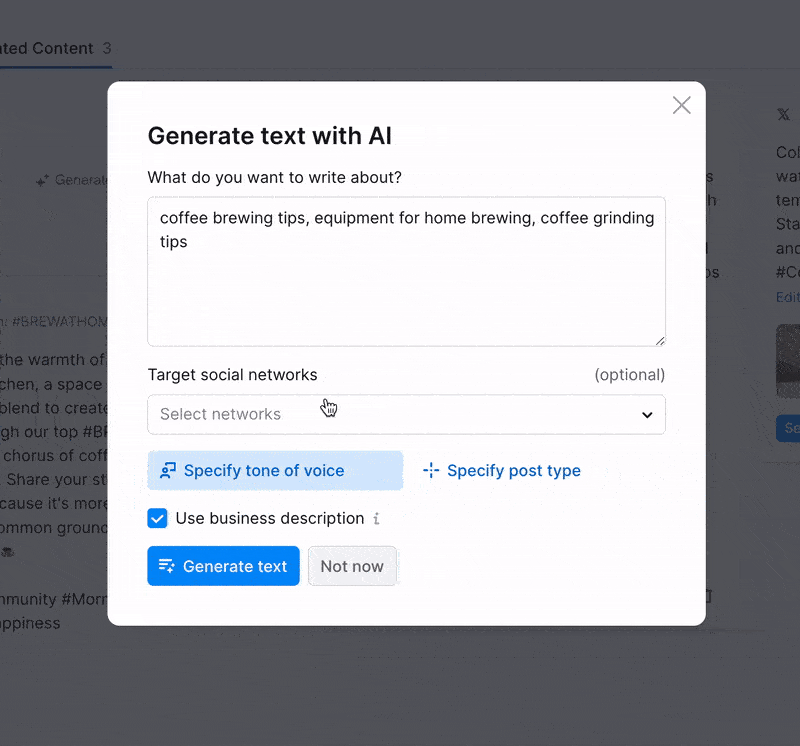 An example of how to generate a post from scratch. 